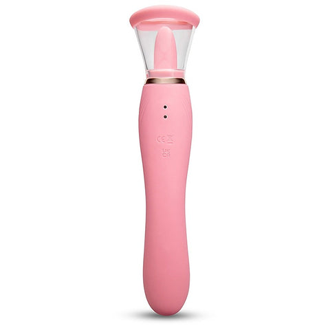 Le Wand Lick Double Ended Vibrator with Licking Tongue - G-Spot Vibrators
