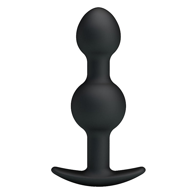 Pretty Love Silicone Anal Balls Butt Plug Black - Butt Plugs