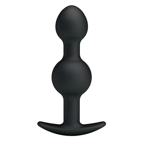 Pretty Love Silicone Anal Balls Butt Plug Black - Butt Plugs
