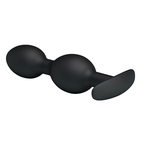 Pretty Love Silicone Anal Balls Butt Plug Black - Butt Plugs