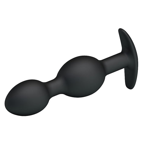Pretty Love Silicone Anal Balls Butt Plug Black - Butt Plugs