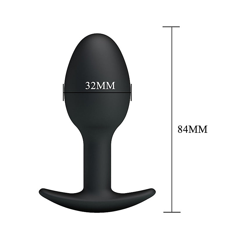 Pretty Love Silicone Anal Balls Butt Plug Black - Butt Plugs