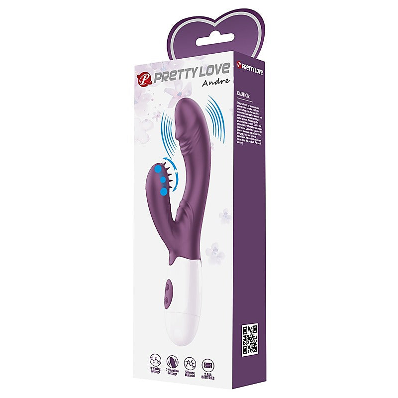 Andre Silicone Dual Rabbit Stimulator by Baile - Rabbit Vibrators