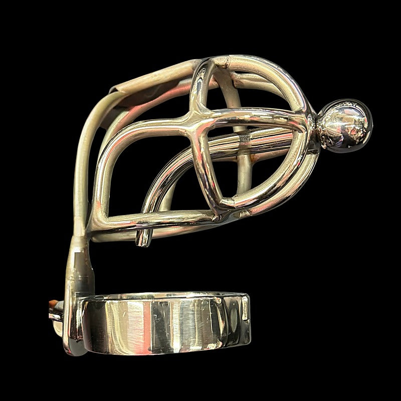 Hells Couture Bent Cum Thru Cock Cage - Male Chastity