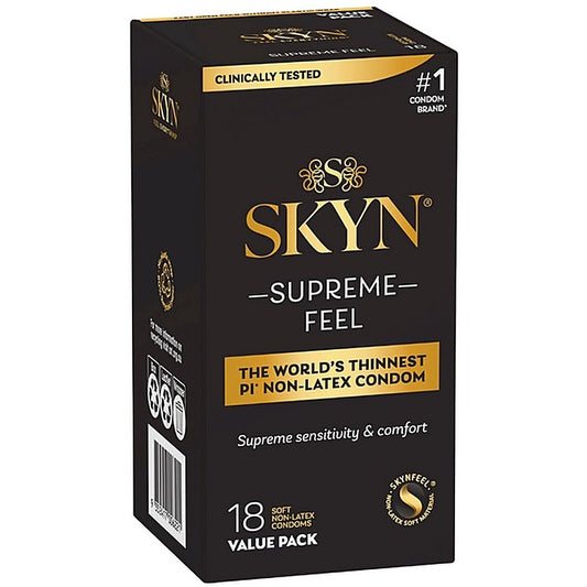 Ansell Supreme Feel 18's Stretchy Non Latex Condoms - Condoms