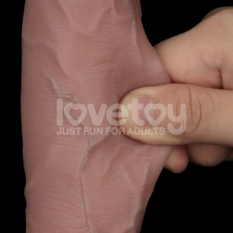 7.5" Dual Layer Silicone Dong by Lovetoy - Realistic Dildos