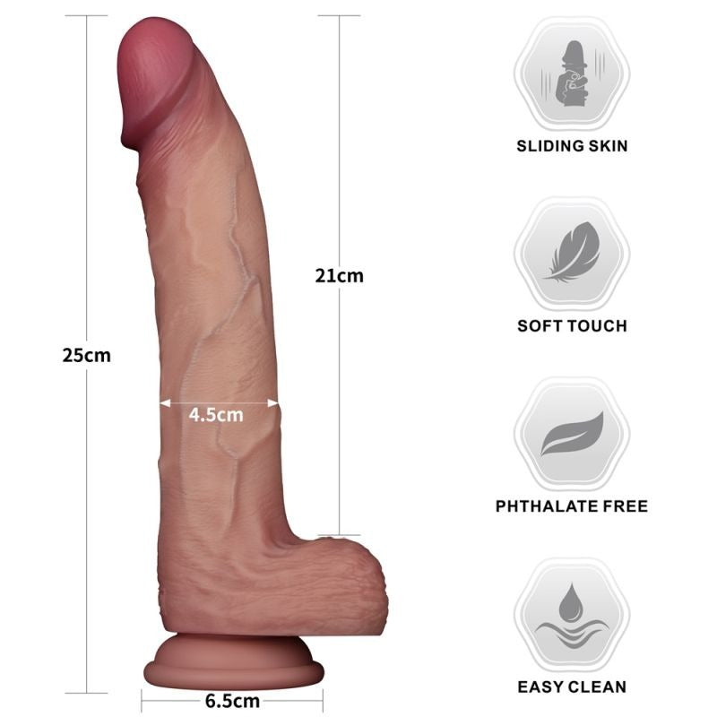 7.5" Dual Layer Silicone Dong by Lovetoy - Realistic Dildos