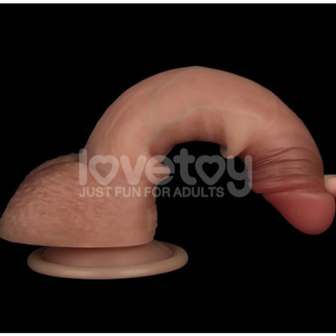 7.5" Dual Layer Silicone Dong by Lovetoy - Realistic Dildos