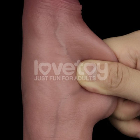 7.5" Dual Layer Silicone Dong by Lovetoy - Realistic Dildos