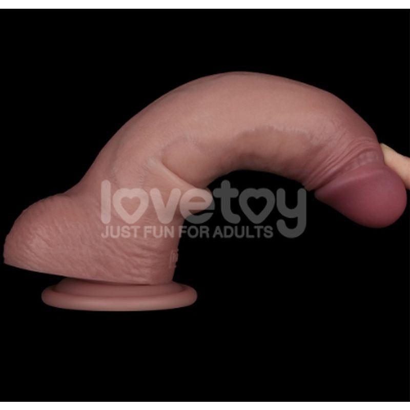 7.5" Dual Layer Silicone Dong by Lovetoy - Realistic Dildos