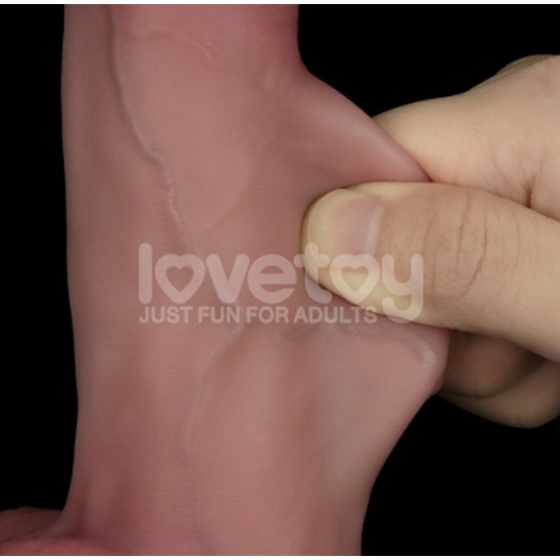 7.5" Dual Layer Silicone Dong by Lovetoy - Realistic Dildos