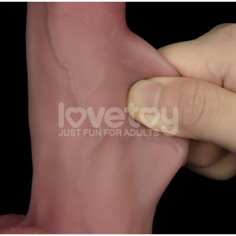 7.5" Dual Layer Silicone Dong by Lovetoy - Realistic Dildos