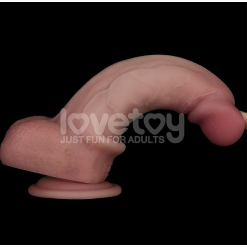 7.5" Dual Layer Silicone Dong by Lovetoy - Realistic Dildos