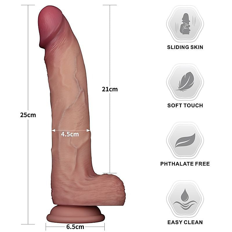 Sliding Skin Pro Dual Layer Realistic Silicone Dong - Realistic Dildos