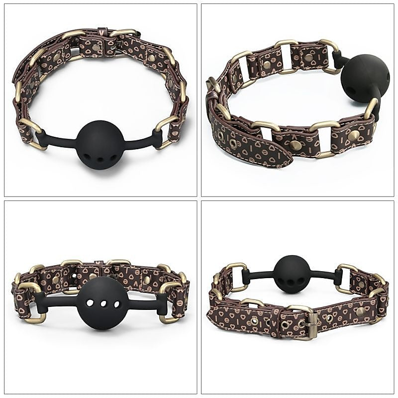 Rebellion Reign BDSM Play Ball Gag by Lovetoy - Bondage Gags and Bits
