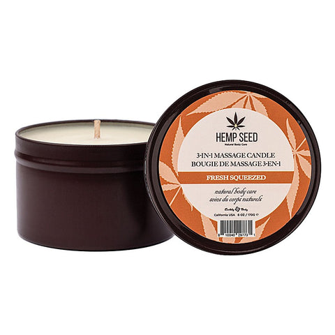 Earthly Body Hemp Seed 3-In-1 Scented Massage Candle 170 g - Sex Pheromones and Perfumes