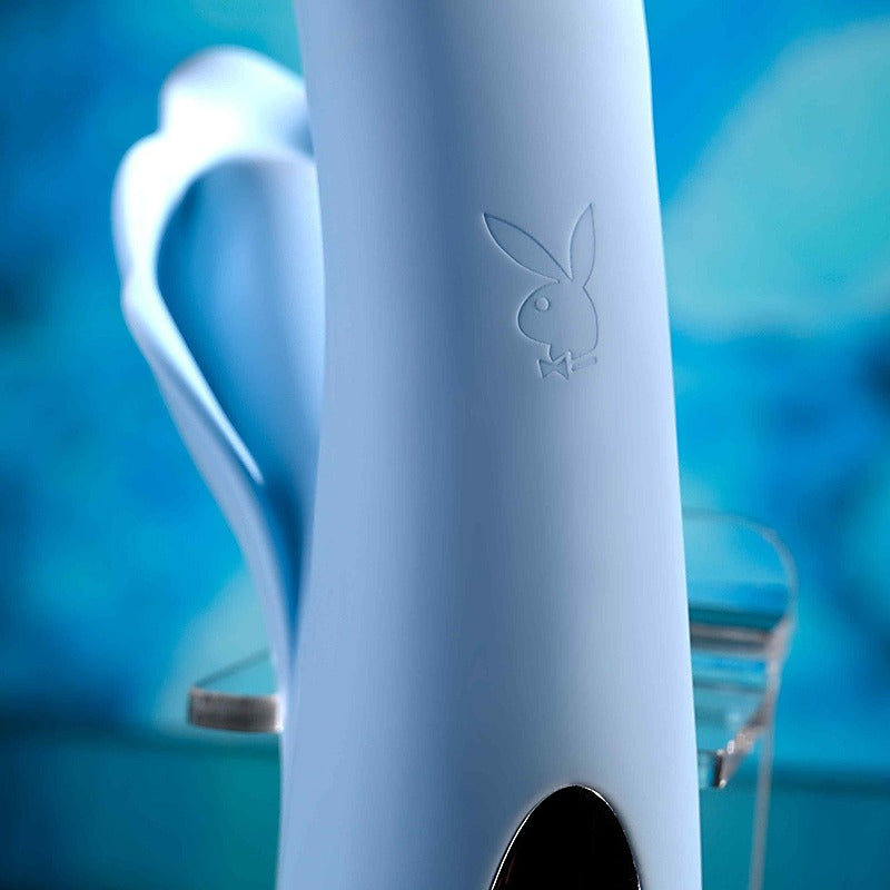 Playboy Pleasure IN BLOOM Thrusting & Heating Vibrator - Rabbit Vibrators