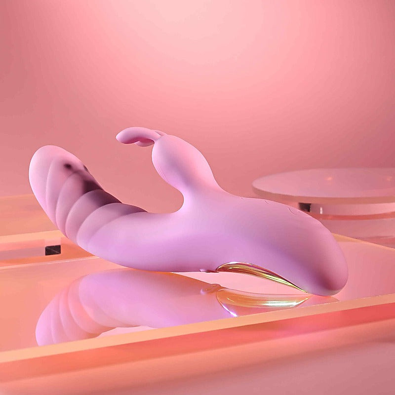RUB ME RIGHT Thrusting Rabbit Vibrator by Evolved - Rabbit Vibrators