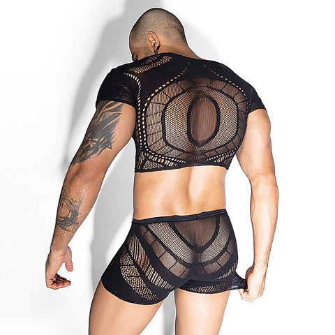 Sexy Extreme Plunge Boys Bodysuit by Love In Leather - Mens Briefs And Boxers