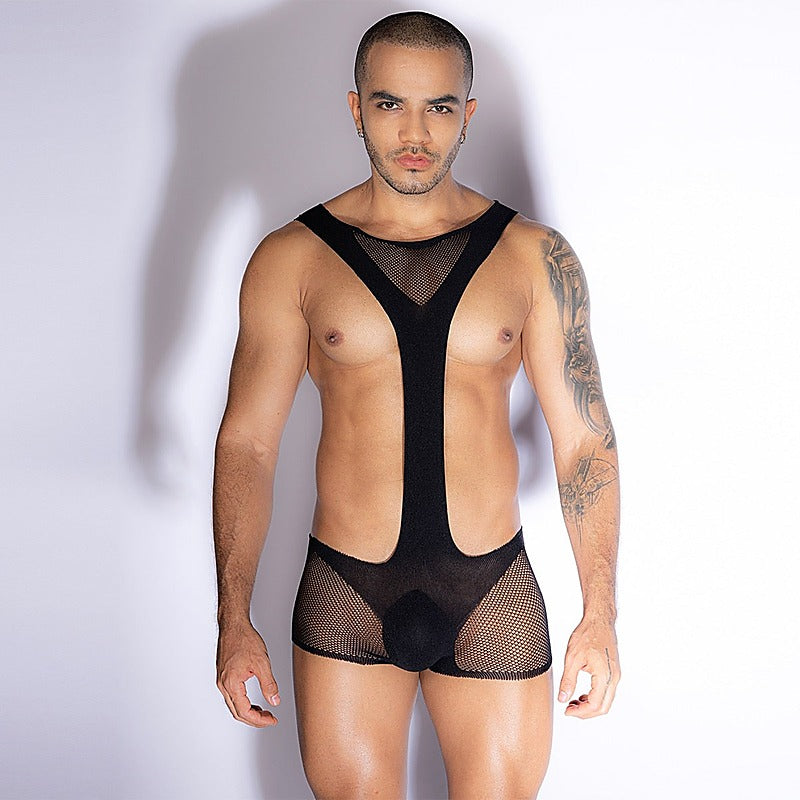 Love In Leather Sexy Mens Body Stockings - Mens Briefs And Boxers