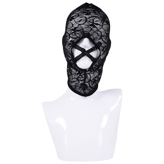Sportsheets Sex and Mischief Lace Hush BDSM Hood - Bondage Hoods