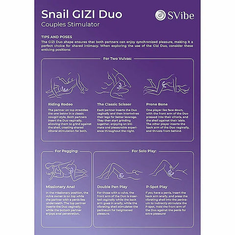 Snail GIZI Duo Couples Stimulator by SVibe - Sex Toys For Couples