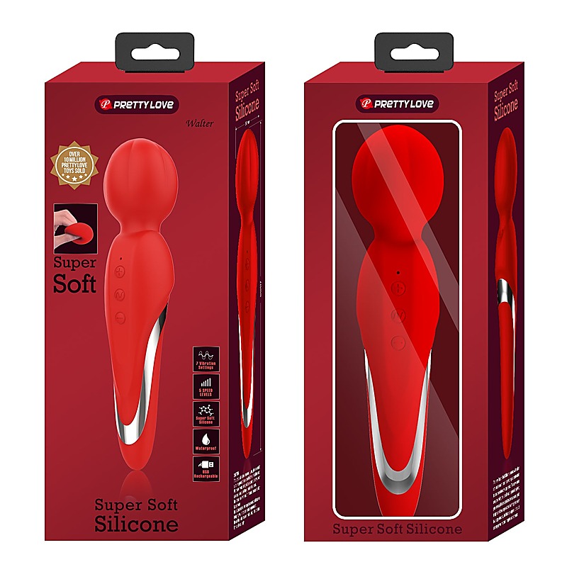 Pretty Love WALTER Super Soft Silicone Wand Massager - Body Wands