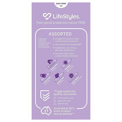 LifeStyles ASSORTED Condoms 20s by Ansell - Condoms