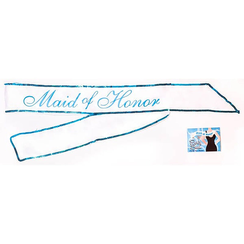 Maid of Honor Sash White by Little Genie - Party Gifts and Novelties