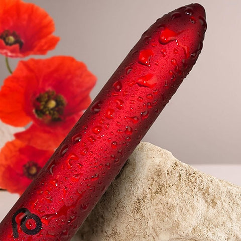 Poppy Red Rechargeable Bullet Vibrator by Rocks Off - Bullet Vibrators