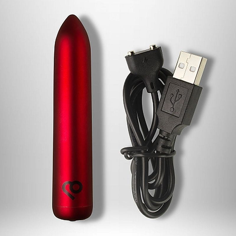 Poppy Red Rechargeable Bullet Vibrator by Rocks Off - Bullet Vibrators