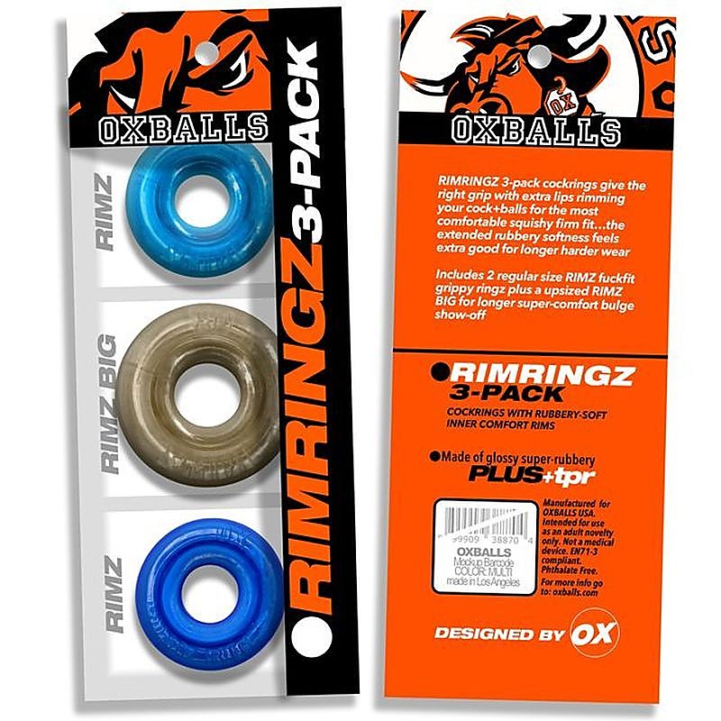 OxBalls RimRingz 3 Piece Multi Size Stretchy Cock Ring - Cock Ring Sets