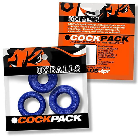 OxBalls Cockpack 3 Piece Stretchy Cock Ring Set - Cock Ring Sets