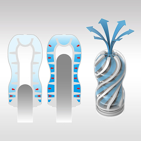 Air Flow Cushion Design Male Masturbation Cup by Tenga - Masturbators and Strokers