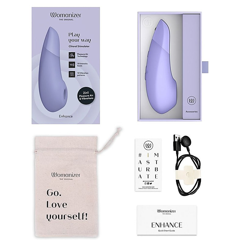 Womanizer Enhance Pleasure Air Clitoral Vibrator - Clit Ticklers and Pulsators