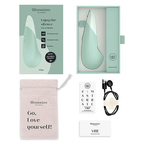 Womanizer Vibe 10 Functions Noiseless Clit Vibrator - Clit Ticklers and Pulsators
