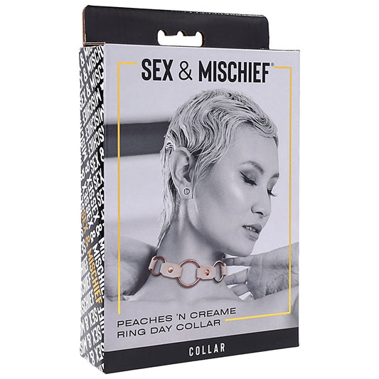 Sex and Mischief Peaches n CreaMe Ring Day BDSM Collar - Collars and Leads