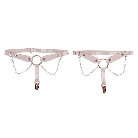 Peaches 'n CreaMe Pearl Garters by Sportsheets - Cuffs And Restraints