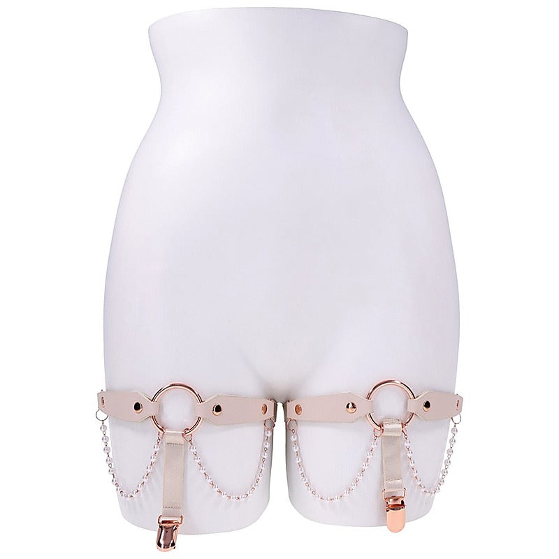 Peaches 'n CreaMe Pearl Garters by Sportsheets - Cuffs And Restraints
