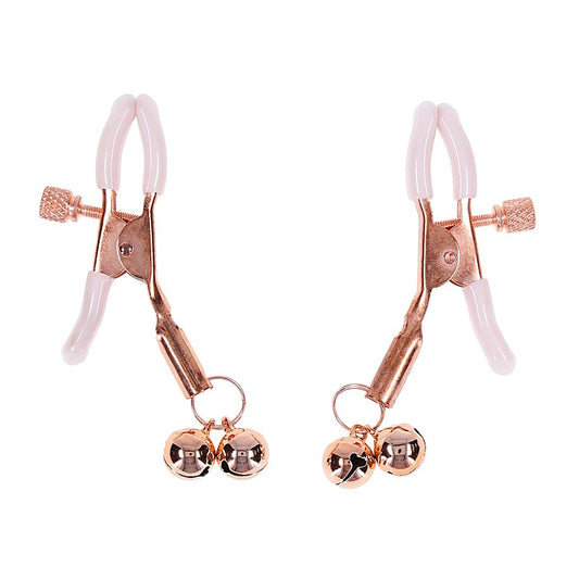 Sex and Mischief Peaches n CreaMe Bell Nipple Clamps - Nipple and Clit Clamps