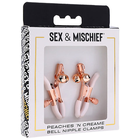 Peaches 'n CreaMe Bell Nipple Clamps by Sportsheets - Nipple and Clit Clamps