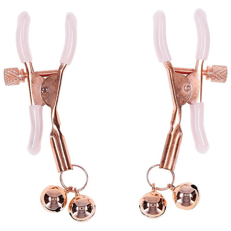 Peaches 'n CreaMe Bell Nipple Clamps by Sportsheets - Nipple and Clit Clamps