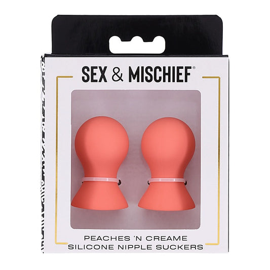 Sex and Mischief Peaches n CreaMe Silicone Nipple Suckers - Nipple and Clit Clamps