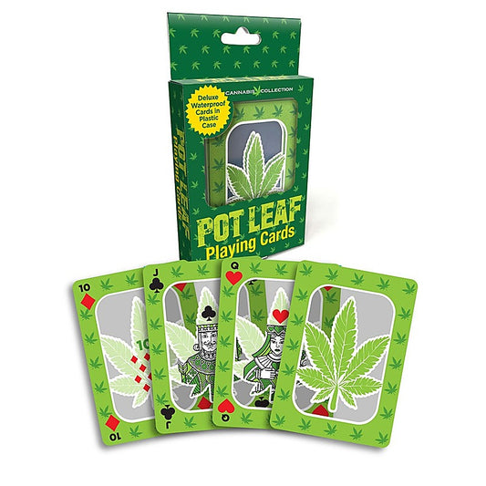 Little Genie Pot Leaf Waterproof Novelty Playing Cards - Party Gifts and Novelties