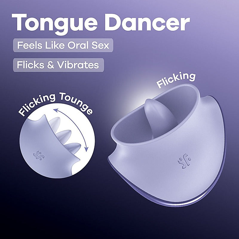 Tongue Dancer Rechargeable Flicking Stimulator by Satisfyer - Clit Ticklers and Pulsators
