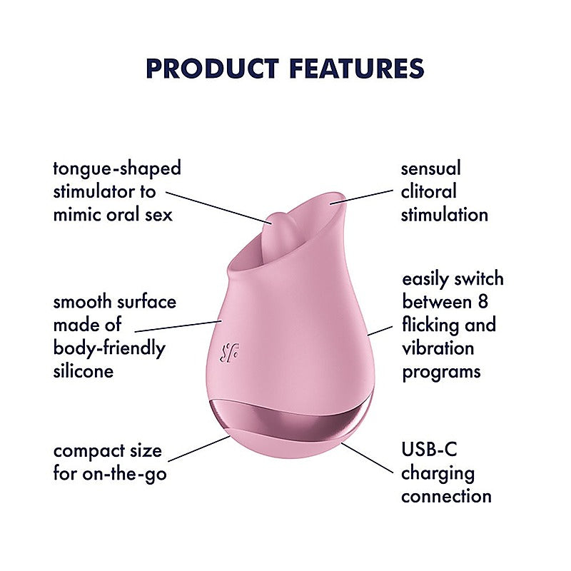 Tongue Player Rechargeable Clitoral Stimulator by Satisfyer - Clit Ticklers and Pulsators