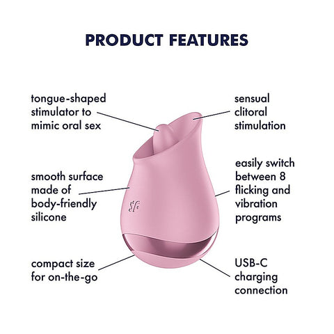 Tongue Player Rechargeable Clitoral Stimulator by Satisfyer - Clit Ticklers and Pulsators