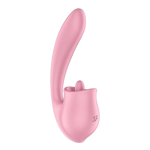 Satisfyer Tongue Genius Vibrator with Clit Stimulator - Clit Ticklers and Pulsators