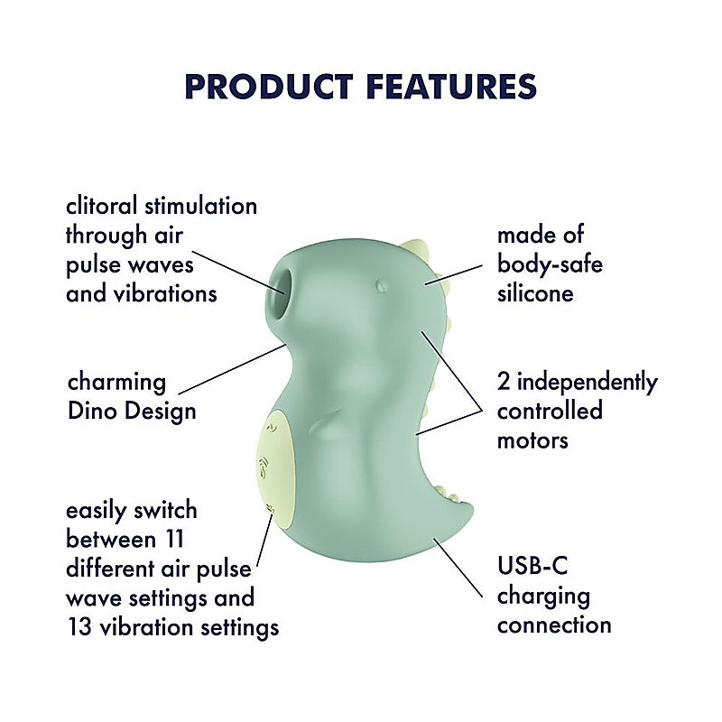 Din-OOOH Rechargeable Air Pulse Clit Stimulator by Satisfyer - Clit Ticklers and Pulsators