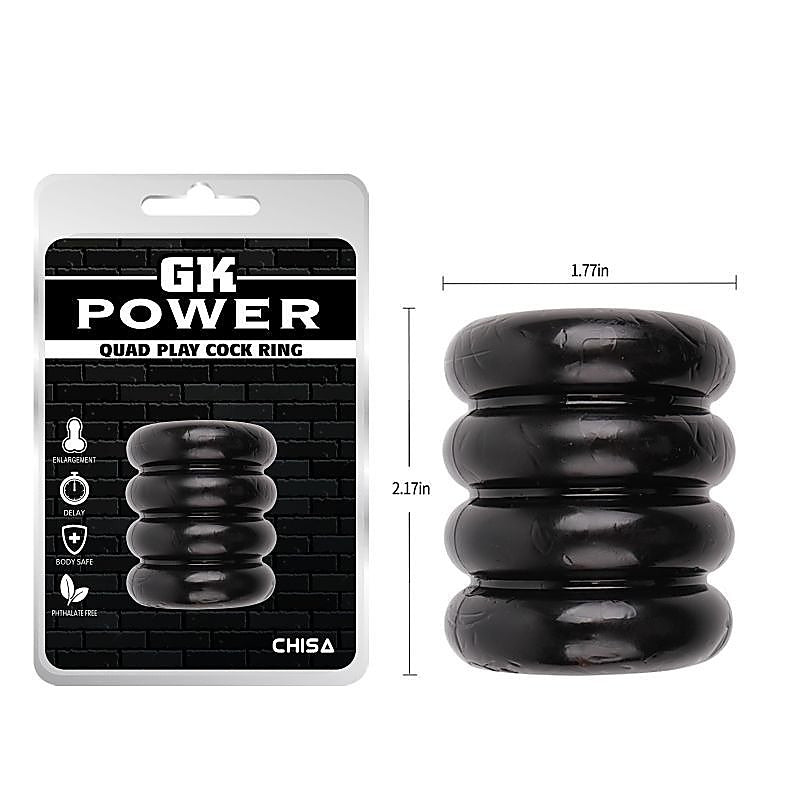 Quadplay Male Pleasure Ball and Cock Ring by Chisa - Stretchy Cock Rings